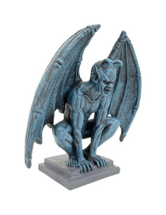 Estatua Gárgola Demonio Centinela 19cm Resina Decorativa 2