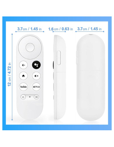 Control Remoto de Voz AieSHOP para Google Chromecast 4K Nieve