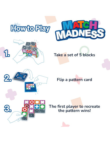 Juego de Mesa Foxmind Match Madness - Emparejamiento Visual