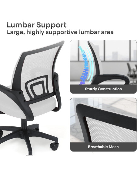 Silla de Oficina Ergonómica Polias Negra - Soporta 150kg