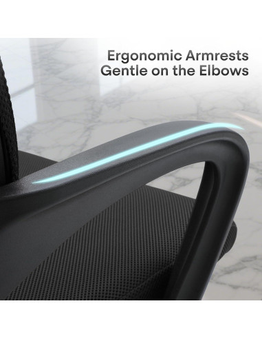 Silla de Oficina Ergonómica Polias Negra - Soporta 150kg