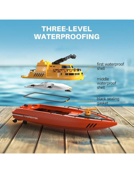 Barco de Control Remoto SYMA Q14 Bombero 40 cm 15 km/h