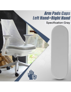 Fundas de Almohadillas para Brazos Herman Miller Sayl - Gris 2