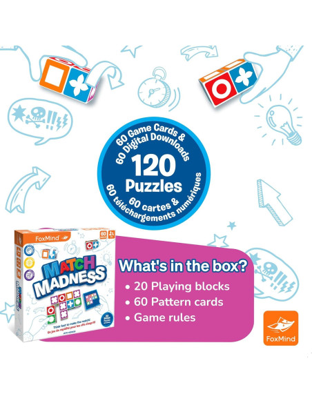 Juego de Mesa Foxmind Match Madness - Emparejamiento Visual
