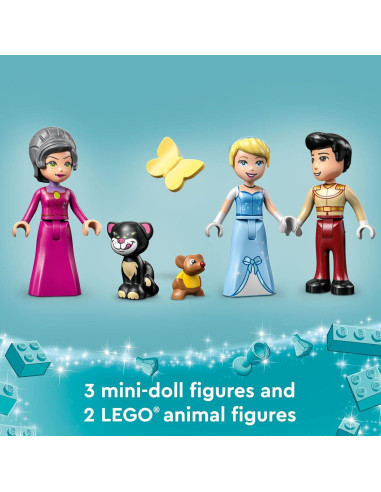 LEGO Castillo de Cenicienta Disney 43206 con 3 Mini Muñecas