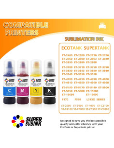 Tinta de Sublimación SUPERSUBINK para Epson EcoTank 388g 2