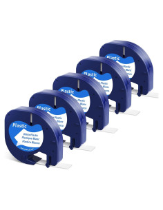 Cintas de Etiqueta Fimax 12mm x 4m para DYMO LetraTag - Paquete de 5