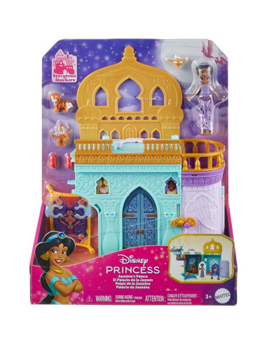 Castillo apilable Jasmine Mattel con muñeca y accesorios