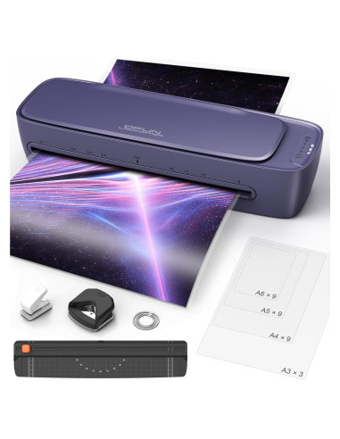 Laminadora Térmica Qfun 13" A3 9 en 1 Frío Caliente 60s