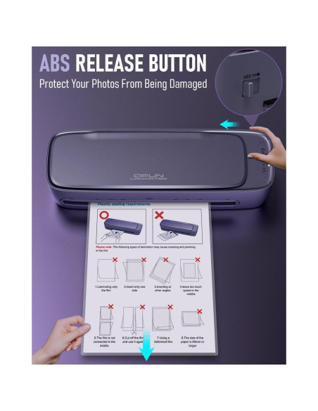 Laminadora Térmica Qfun 13" A3 9 en 1 Frío Caliente 60s