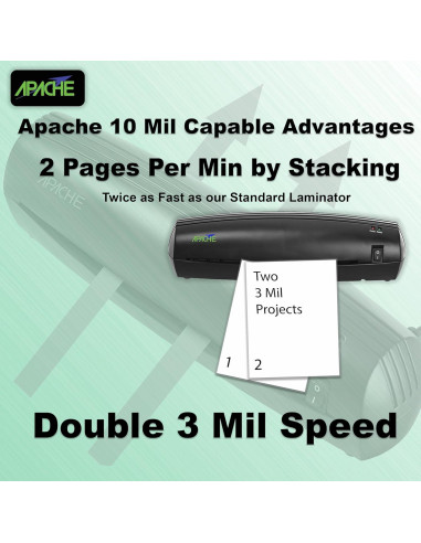 Laminadora Térmica Apache AL13W10M A3 33cm 10 Mil Blanco