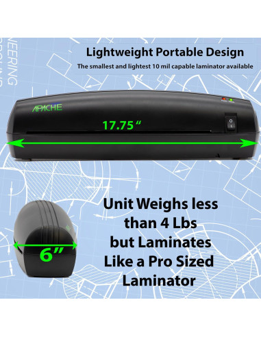 Laminadora Térmica Apache AL13W10M A3 33cm 10 Mil Blanco