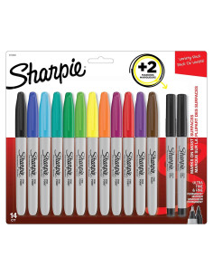 Set de Marcadores Permanentes Sharpie - 14 Piezas Punta Fina