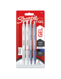 Bolígrafos de Gel Sharpie S-Gel 4 Unidades Tinta Negra y Azul