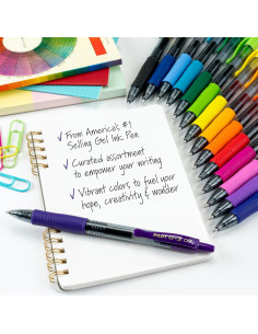 Bolígrafos de Gel Pilot G2, Paquete de 15 Colores Variados 0.7mm 2