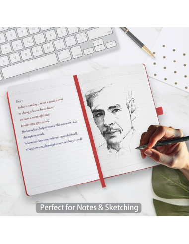 Cuadernos A5 de tapa dura Heture - 6 paquetes, 160 páginas