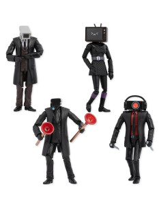 Figuras Coleccionables Deluxe Skibidi Toilet - Paquete de 4 2