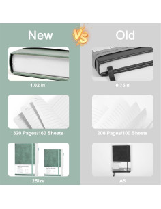 Cuaderno A5 CAGIE 320 Páginas Papel 100 g/m Verde 2