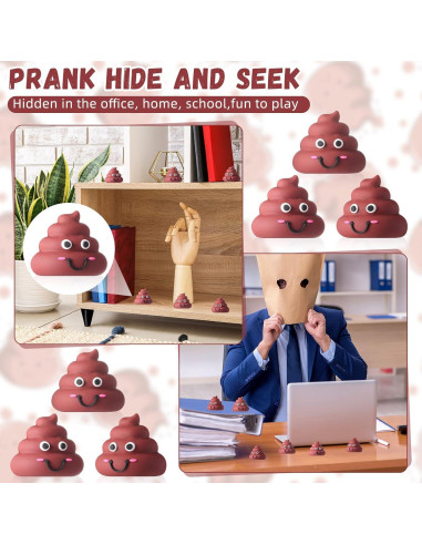 100 Mini Figuras de Caca de Goma para Fiestas y Bromas