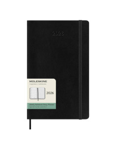 Planificador Semanal Moleskine 2026 Tapa Blanda Negro 12 Meses