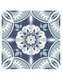 Azulejos de Piso Autoadhesivos ZRJT 40 Pcs 30.48x30.48 cm Azul