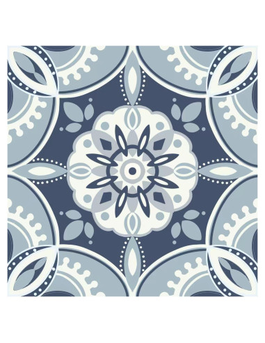 Azulejos de Piso Autoadhesivos ZRJT 40 Pcs 30.48x30.48 cm Azul
