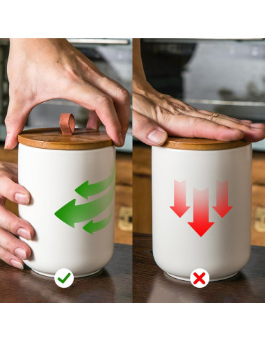 Conjunto de Tarros de Cerámica Blanca JOJUNO - 3 Piezas