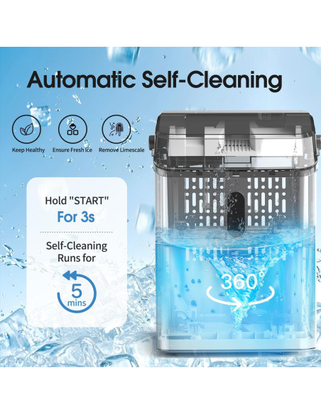 Fabricador de Hielo de Nuggets ICEVOKE ICN1509-S 15 kg/día Plateado