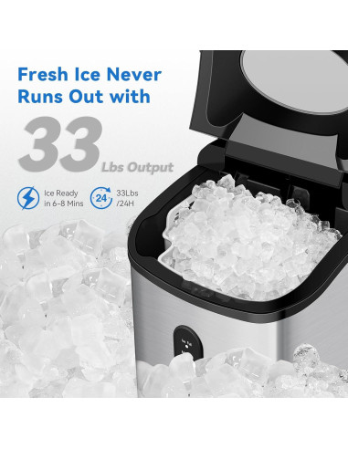 Fabricador de Hielo Nugget ACONEE A1 15kg/24hrs Autolimpieza