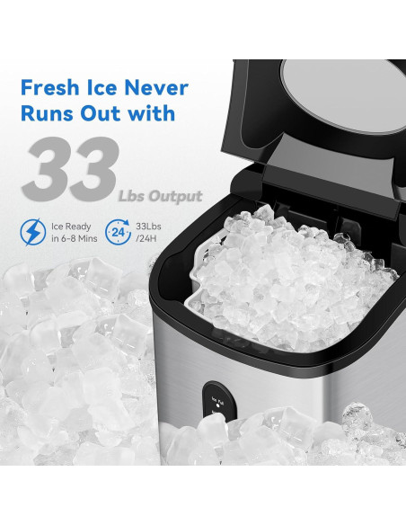 Fabricador de Hielo Nugget ACONEE A1 15kg/24hrs Autolimpieza