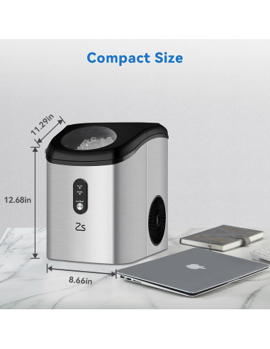 Fabricador de Hielo Nugget ACONEE A1 15kg/24hrs Autolimpieza