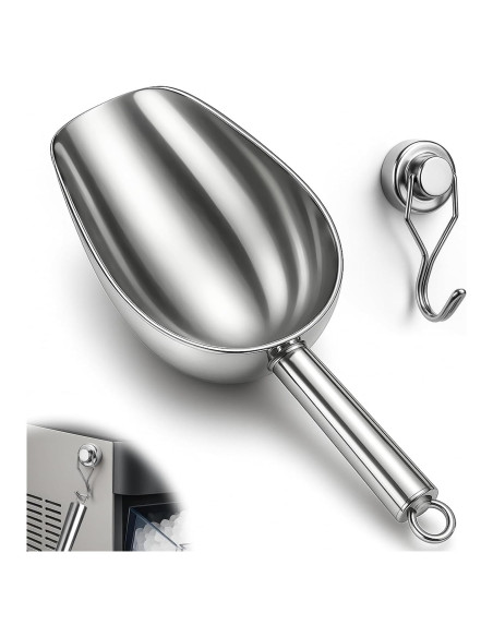 Cuchara de Hielo Grande Mity Rain Acero Inoxidable con Gancho Magnético