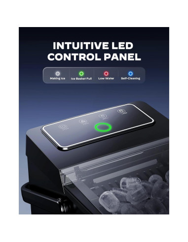 Fabricador de Hielo Totnz Boost 2.5L Autolimpiante Negro