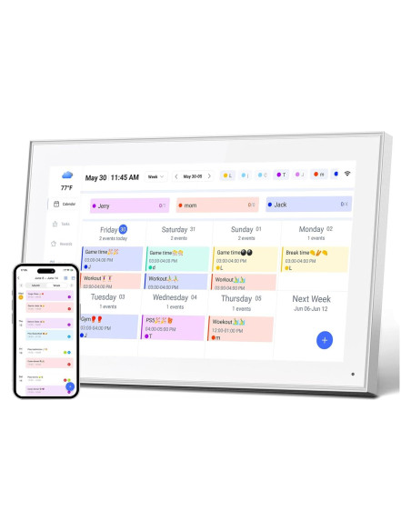 Calendario Digital 15.6" SSA - Planificador Inteligente WiFi FHD