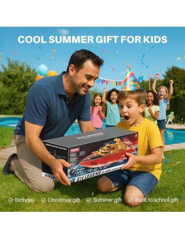 Barco de Control Remoto SYMA Q14 Bombero 40 cm 15 km/h