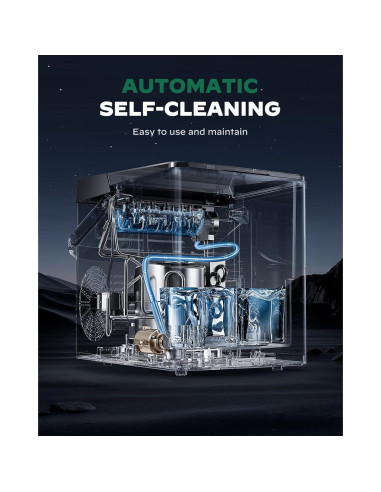 Fabricador de Hielo Totnz Boost 2.5L Autolimpiante Negro