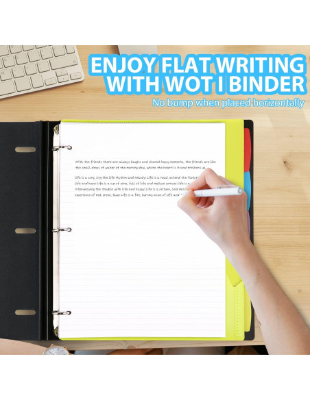 Carpeta Telescópica WOT I 3 Anillas Negra - 60 Hojas Incluidas