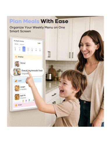 Calendario Digital Cozyla+ 60.96 cm Pared Blanco Táctil