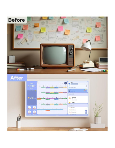 Calendario Digital Cozyla+ 60.96 cm Pared Blanco Táctil