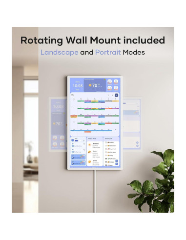 Calendario Digital Cozyla+ 60.96 cm Pared Blanco Táctil