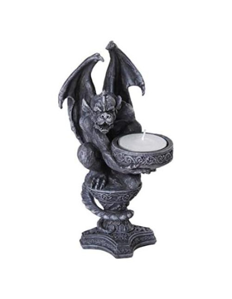 Soporte para Velas Gargoyle Negro Pacific Giftware 17.15 cm