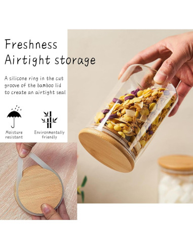 Contenedor de Azúcar de Vidrio OneDream - 2 Tarros 450ml con Cuchara