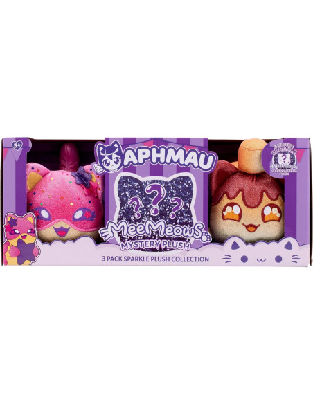 Peluche MeeMeow 15 cm Aphmau 3-Pack Golosinas de Carnaval