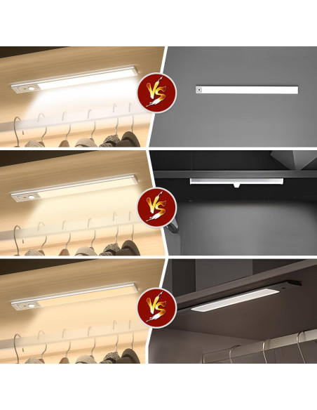 Luces Bajo Gabinete Recargables CPFLITA 10" 4 Pack con Sensor