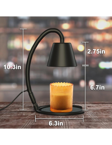 Lámpara Calentadora de Velas Aulaxyee H10-BK Regulable con Temporizador