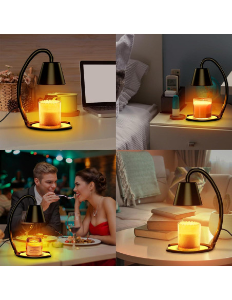 Lámpara Calentadora de Velas Aulaxyee H10-BK Regulable con Temporizador
