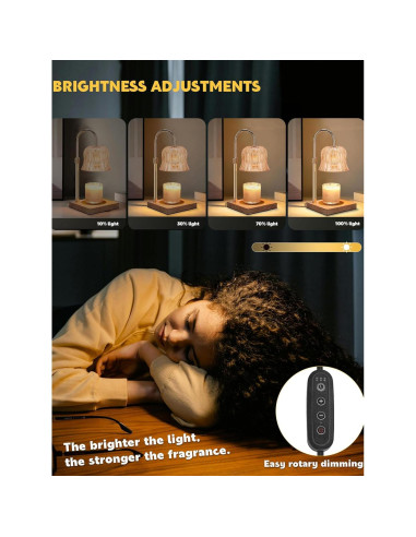 Lámpara Calentadora de Velas ZMZDP Ajustable con Temporizador