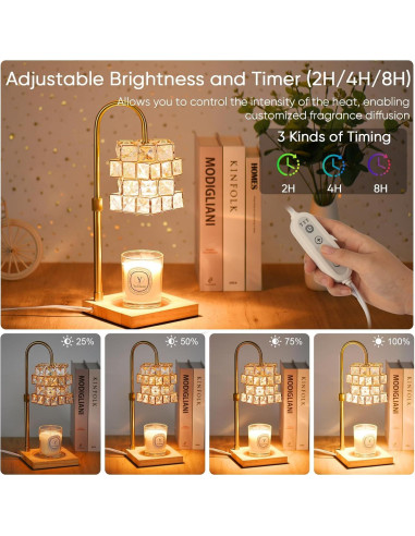 Lámpara Calentadora de Velas Alpharan con Temporizador 37cm