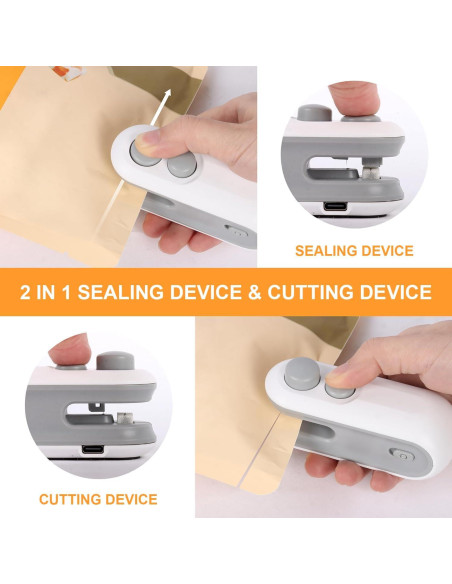 Mini Sello de Bolsas VOLTTA 2 en 1 Cortador y Sellador Azul Mini Sello de Bolsas VOLTTA 2 en 1 Cortador y Sellador Azul