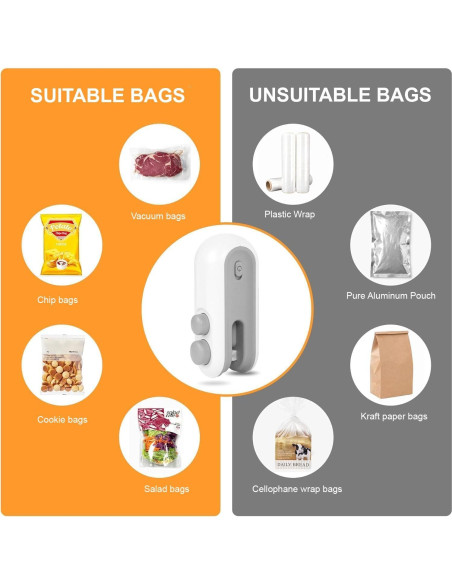 Mini Sello de Bolsas VOLTTA 2 en 1 Cortador y Sellador Azul Mini Sello de Bolsas VOLTTA 2 en 1 Cortador y Sellador Azul